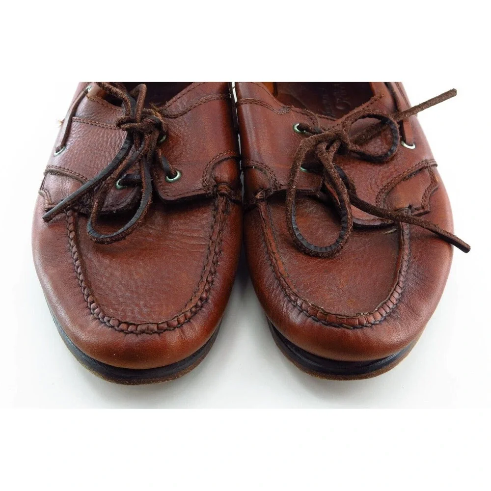Johnston And Murphy Derby Oxfords Brown Leather Men Shoes Size 8‎ Medium